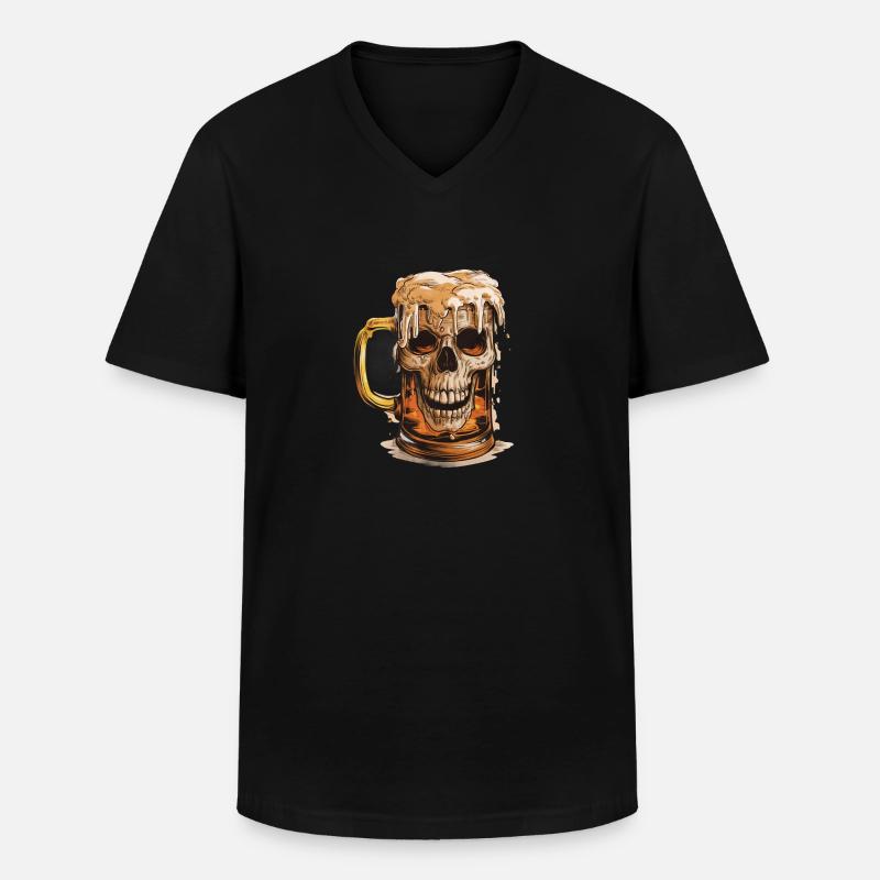 Bier Geschenk - Männer-T-Shirt mit V-Ausschnitt - Schwarz