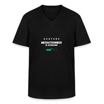 Mechatroniker in Ausbildung Beruf Lustiger Spruch - Männer-T-Shirt mit V-Ausschnitt - Schwarz - Vorne - AI Model Male 178 dark (178cm)