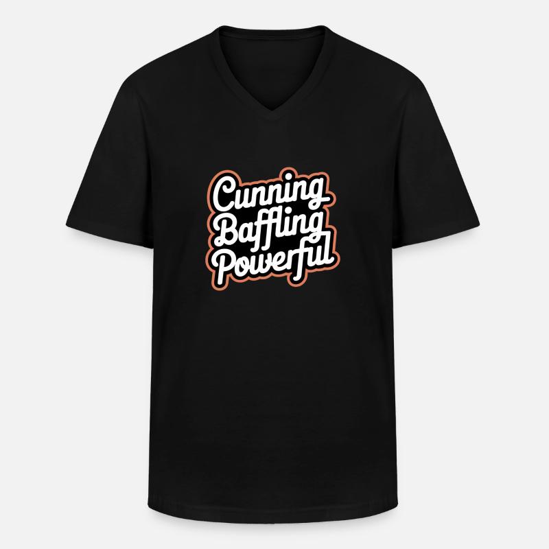 Cunning Baffling Powerful 8 - Männer-T-Shirt mit V-Ausschnitt - Schwarz