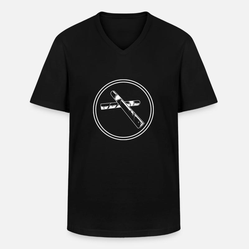 Zigarre Symbol - Männer-T-Shirt mit V-Ausschnitt - Schwarz