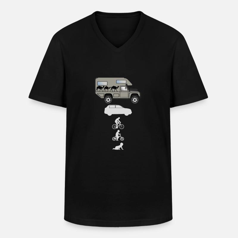 Evolution Offroad Camper - Männer-T-Shirt mit V-Ausschnitt - Schwarz