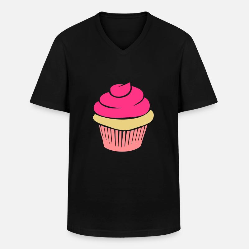 cupcake - Männer-T-Shirt mit V-Ausschnitt - Schwarz