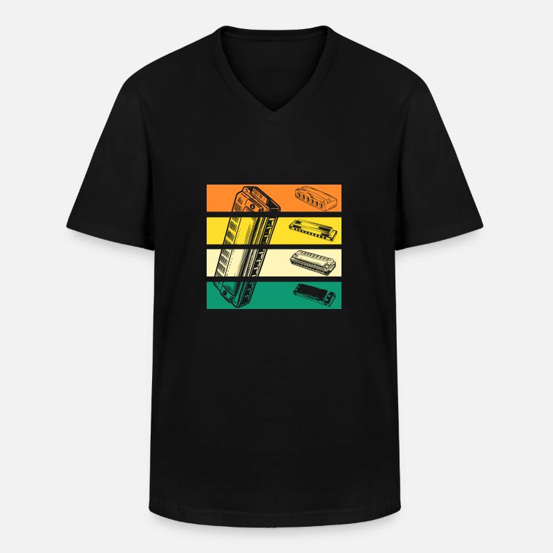 Harmonica Harmonica - Men's V-Neck T-Shirt - black