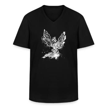 Phönix Magie Symbol der Unsterblichkeit und Stärke - Männer-T-Shirt mit V-Ausschnitt - Schwarz - Vorne - AI Model Male 178 dark (178cm)