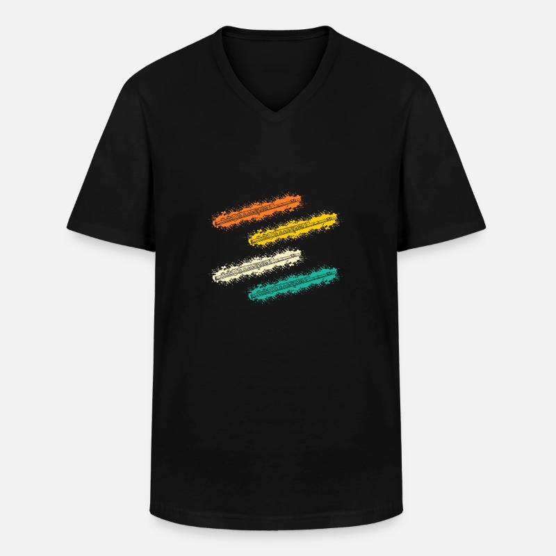 Flötist Querflöte - Männer-T-Shirt mit V-Ausschnitt - Schwarz