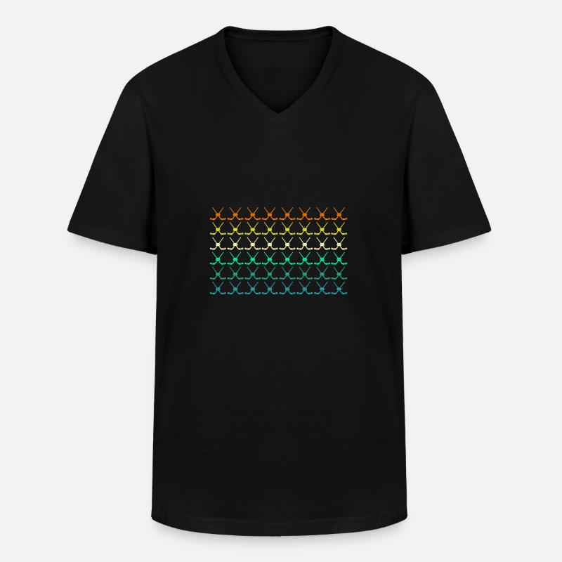 Eishockeyspieler Eishockey - Männer-T-Shirt mit V-Ausschnitt - Schwarz