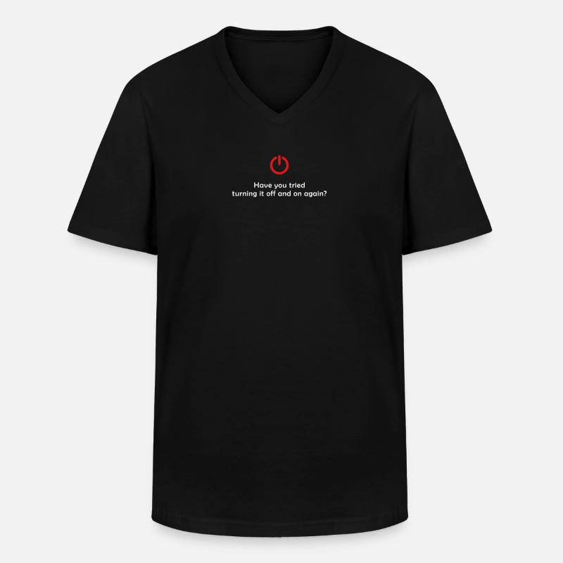 IT Techniker Computer Technik Lustig - Männer-T-Shirt mit V-Ausschnitt - Schwarz