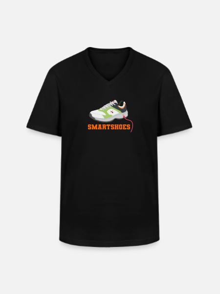 Smartschuhe - Männer-T-Shirt mit V-Ausschnitt - Schwarz