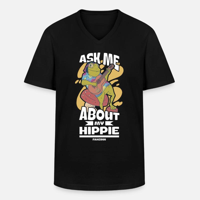Hip Frog Gift Gift Idea - T-shirt col V Homme - noir