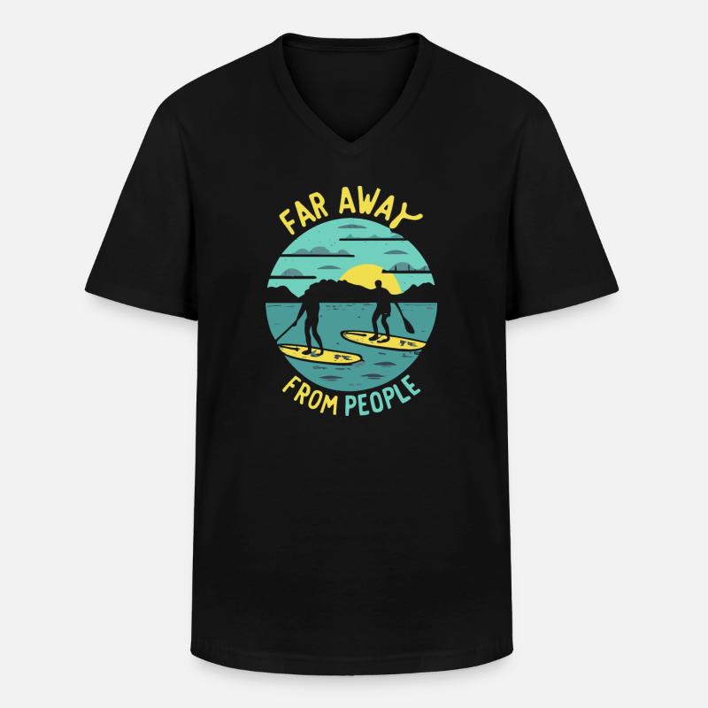 SUP - Männer-T-Shirt mit V-Ausschnitt - Schwarz