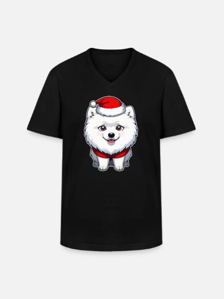 Dog Christmas - Men's V-Neck T-Shirt - black