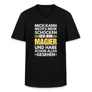 Non-Shockable Mage - Men's V-Neck T-Shirt - black - Front - AI Model Male 178 dark (178cm)