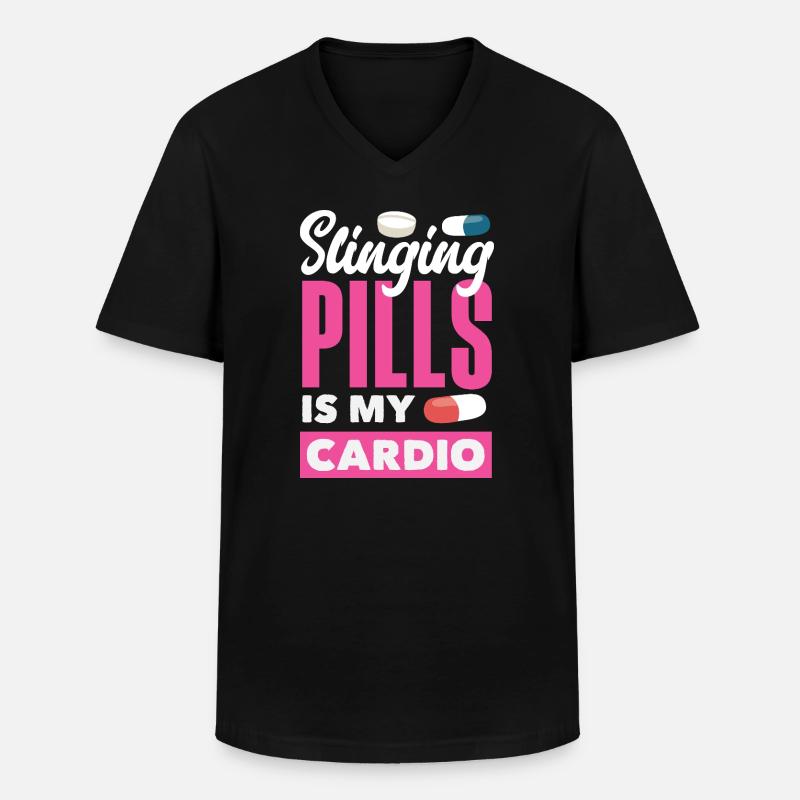 Apotheker Pharmazeutisch-technischer - Männer-T-Shirt mit V-Ausschnitt - Schwarz