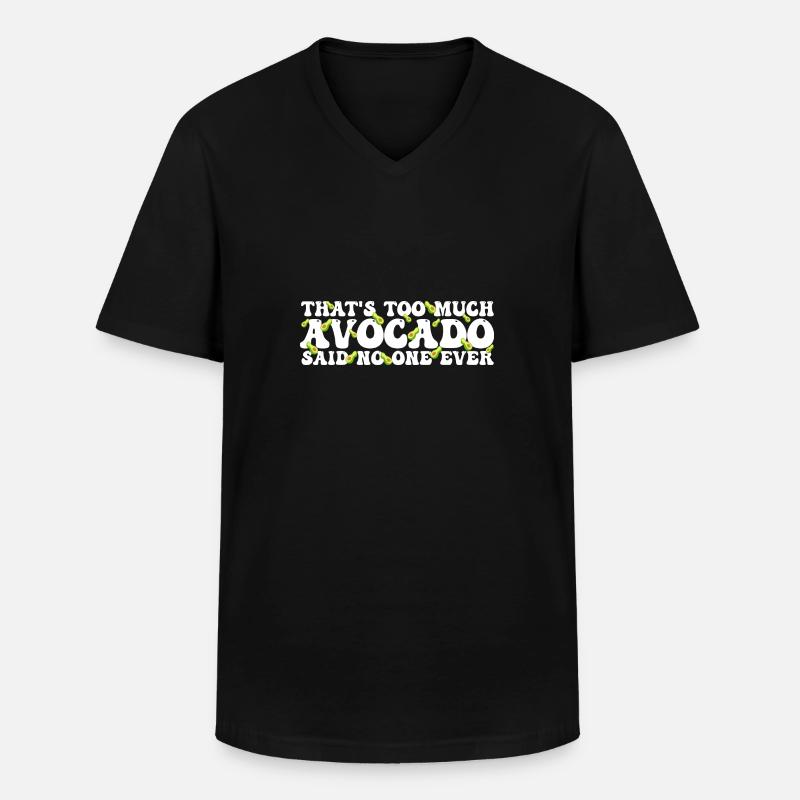 Avocado - Männer-T-Shirt mit V-Ausschnitt - Schwarz