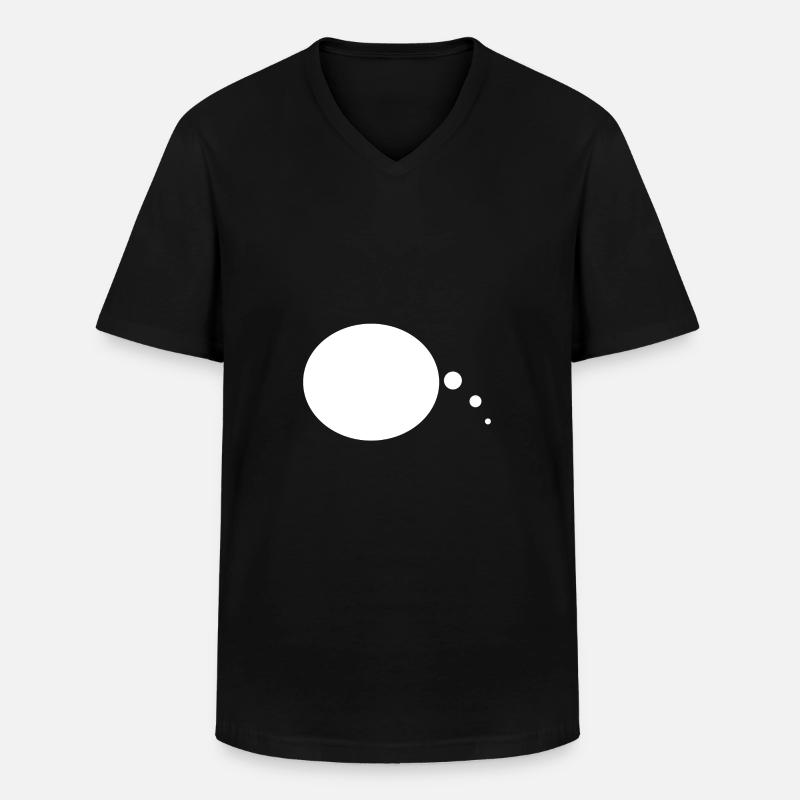 Sprechblase - Männer-T-Shirt mit V-Ausschnitt - Schwarz