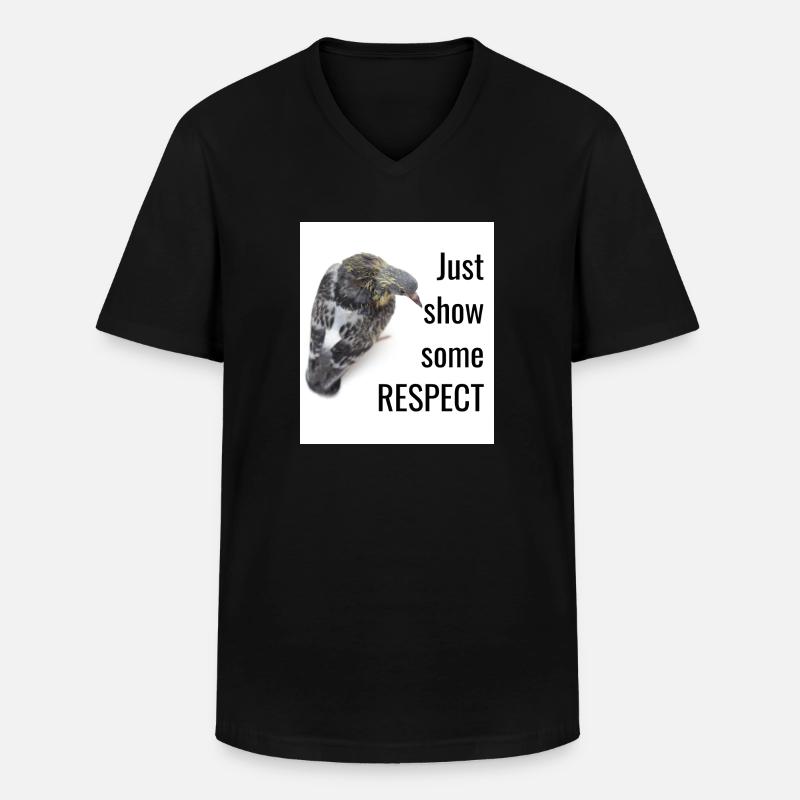 Show some RESPECT - Männer-T-Shirt mit V-Ausschnitt - Schwarz