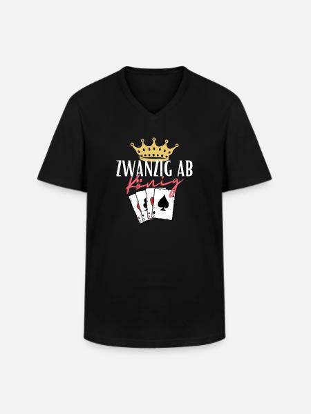 Twenty from King - Men's V-Neck T-Shirt - black