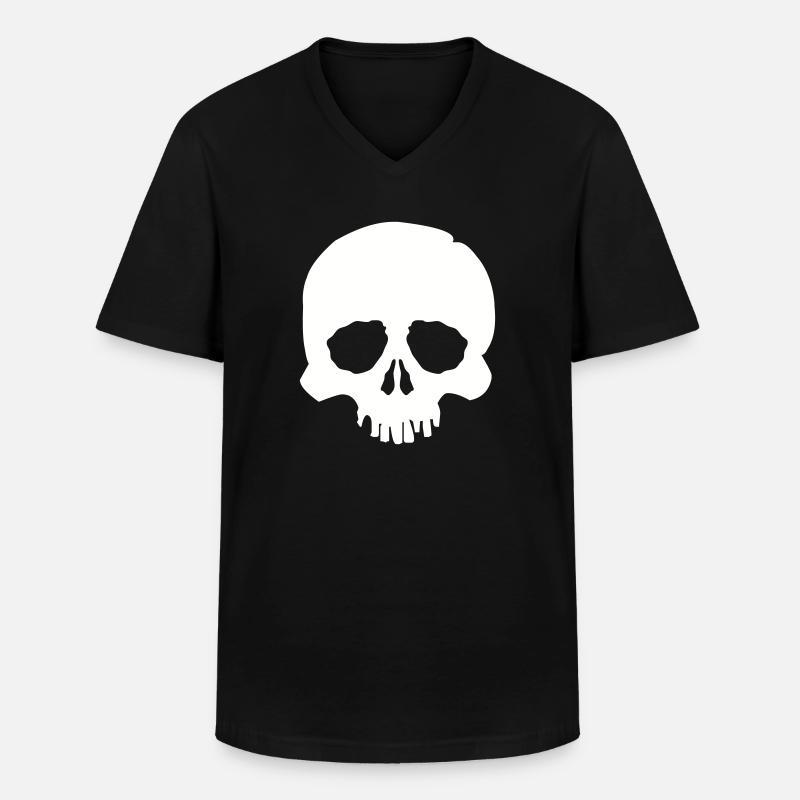 skull - Männer-T-Shirt mit V-Ausschnitt - Schwarz