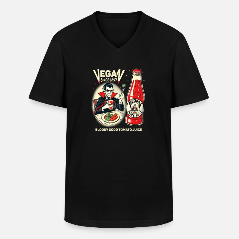 Vegan seit 1897 - Männer-T-Shirt mit V-Ausschnitt - Schwarz