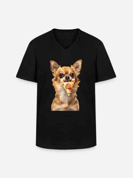 Chihuahua - Männer-T-Shirt mit V-Ausschnitt - Schwarz