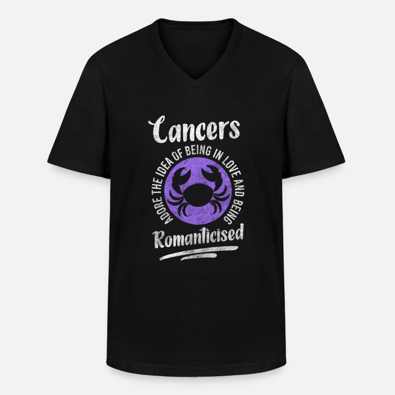 Krebs Astrologie Element Wasser - Männer-T-Shirt mit V-Ausschnitt - Schwarz