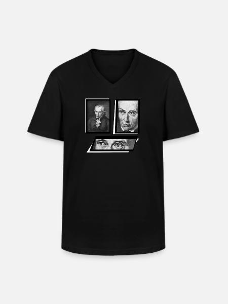 Too Kant - Men's V-Neck T-Shirt - black