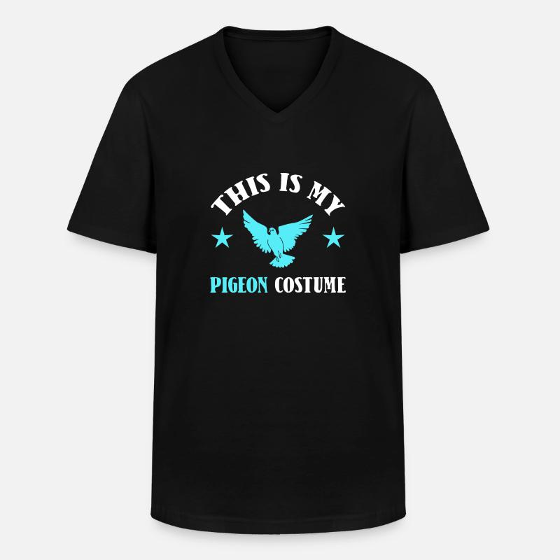 Taube - Männer-T-Shirt mit V-Ausschnitt - Schwarz