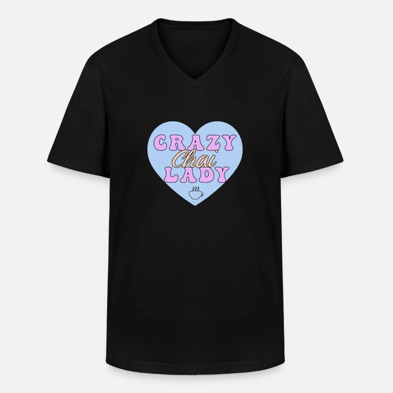 Chai Latte Tee trinken Teetrinker - Männer-T-Shirt mit V-Ausschnitt - Schwarz