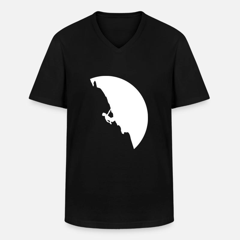 Kletterer - Männer-T-Shirt mit V-Ausschnitt - Schwarz