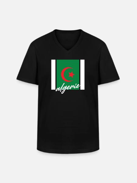 Algeria - Men's V-Neck T-Shirt - black