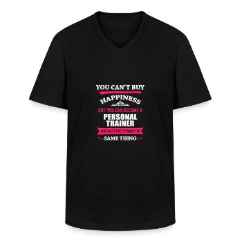 Personal Trainer - Men's V-Neck T-Shirt - black - Front - AI Model Male 178 dark (178cm)