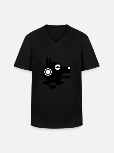 aliencow - Männer-T-Shirt mit V-Ausschnitt - Schwarz