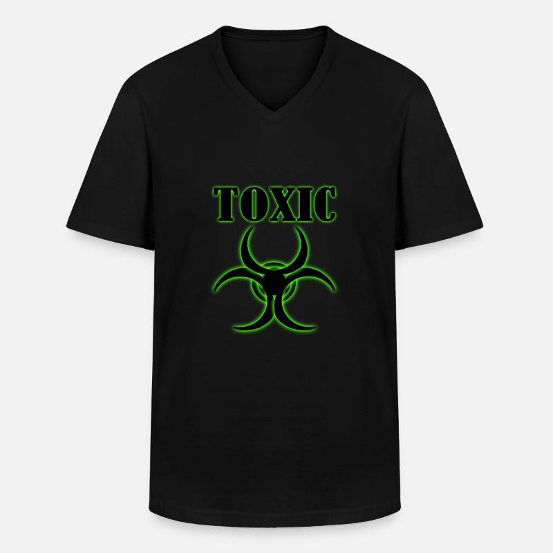 Toxic mit Zeichen - Männer-T-Shirt mit V-Ausschnitt - Schwarz