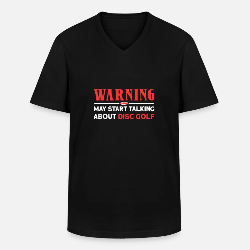 Disc Golf Frisbee - Männer-T-Shirt mit V-Ausschnitt - Schwarz