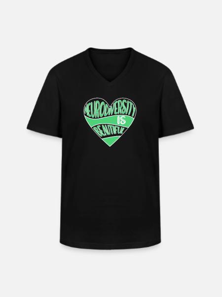 Neurodiversity Autimsus ADHD dyslexia - Men's V-Neck T-Shirt - black