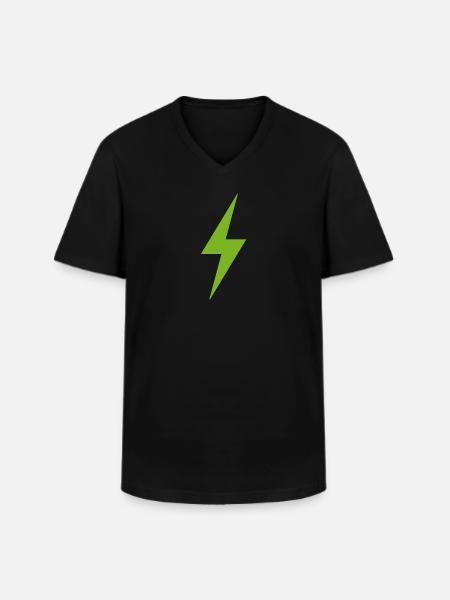 Electricity - Men's V-Neck T-Shirt - black