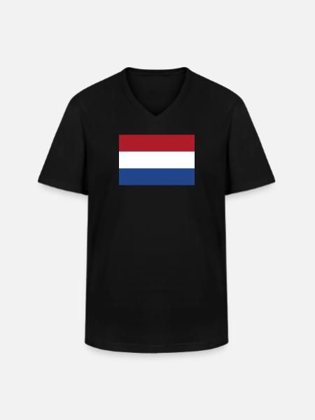 Netherlands Holland Dutch flag flag - Men's V-Neck T-Shirt - black