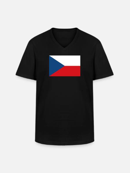 Tchéquie drapeau tchèque drapeau - T-shirt col V Homme - noir