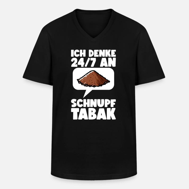 Schnupftabak - Männer-T-Shirt mit V-Ausschnitt - Schwarz
