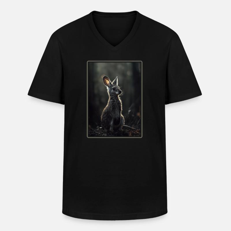 Wallabys Wallaby - Männer-T-Shirt mit V-Ausschnitt - Schwarz