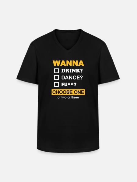 Party shirt - Men's V-Neck T-Shirt - black