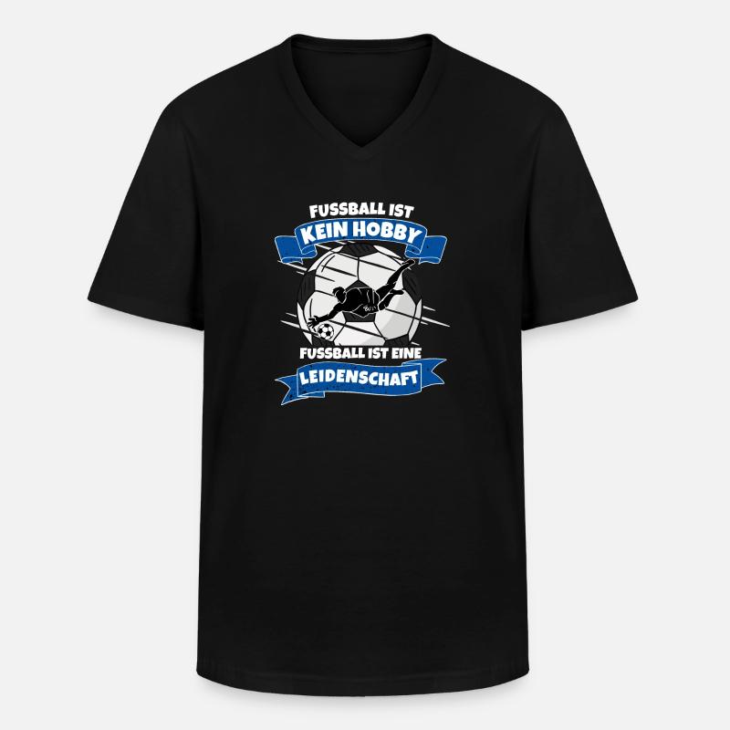 Fußball Torwart - Männer-T-Shirt mit V-Ausschnitt - Schwarz