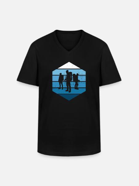 Climbing Boulder Men's Climber Climber - Men's V-Neck T-Shirt - black