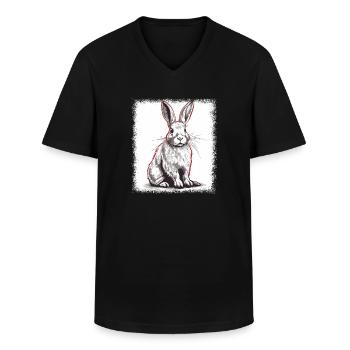 Chemise de Pâques Pâques pour les filles Dictons géniaux - T-shirt col V Homme - noir - Devant - AI Model Male 178 dark (178cm)