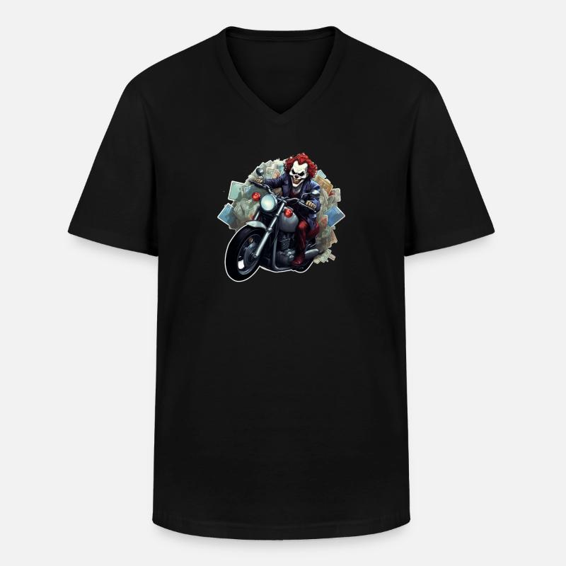 Killer Clown - Männer-T-Shirt mit V-Ausschnitt - Schwarz