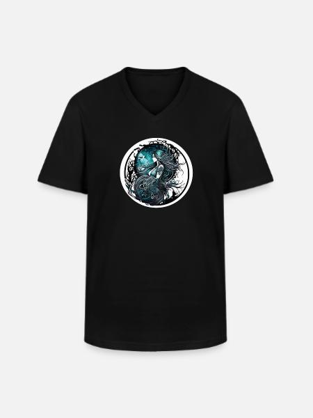 Weibliche Priesterin - Männer-T-Shirt mit V-Ausschnitt - Schwarz
