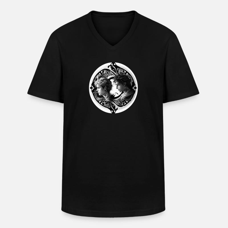 Edelsteine 2 Herren - Männer-T-Shirt mit V-Ausschnitt - Schwarz