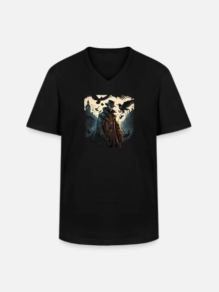 Plague Doctor - Men's V-Neck T-Shirt - black