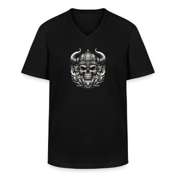 Nordisches Vermächtnis - Männer-T-Shirt mit V-Ausschnitt - Schwarz - Vorne - AI Model Male 178 dark (178cm)