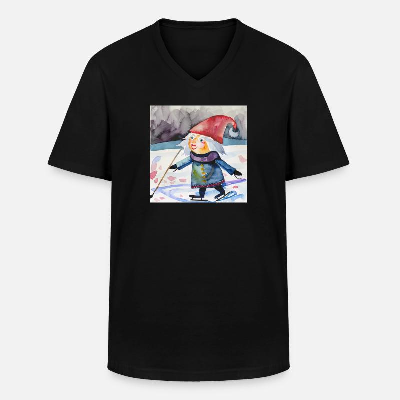 Siup - Männer-T-Shirt mit V-Ausschnitt - Schwarz